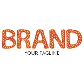 Online Editable Orange Font with Butterscotch Balls Food & Drink Logo