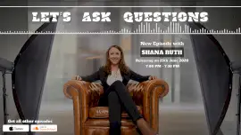 Online Editable Let's Ask Questions Waveform Podcast Audiogram