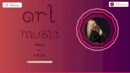 Online Editable Pink Art Music Audiogram