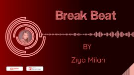 Online Editable Dark Red BreakBeat Music Audiogram