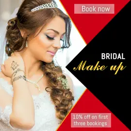 Online Editable Offers On Bridal Makeup Instagram Ad