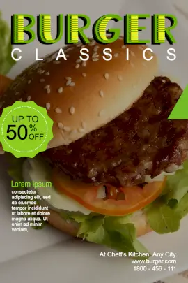 Online Editable Offers On Burger Pinterest Graphics