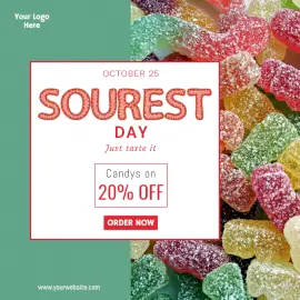 Online Editable Sourest Day Social Media Post