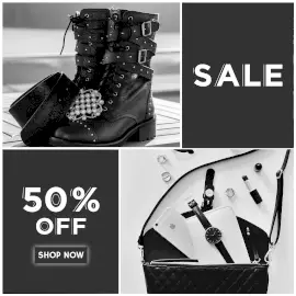 Online Editable Women's Fashion Accessories 2 Grid Photo Collage