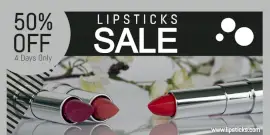 Online Editable Lipstick Sale Twitter Post