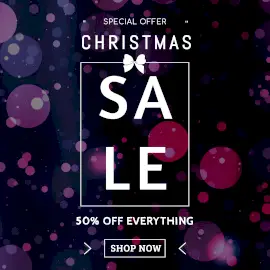 Online Editable Christmas Sale Offers Square Animated Design