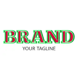 Online Editable Neon Green and Red Bordered Bar & Nightclub Logo