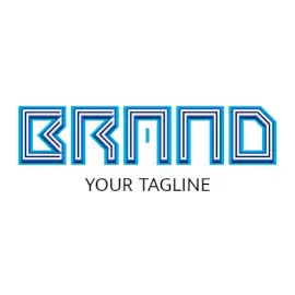 Online Editable Blue Iron Rod Angular Font Bar & Nightclub Logo