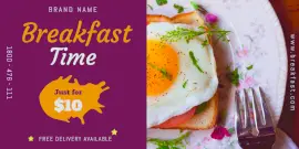 Online Editable Breakfast Offers Twitter Post
