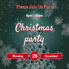 Online Editable Red Christmas Party Animated Design