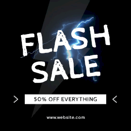 Online Editable Dark Flash Sale Offer Animated Design