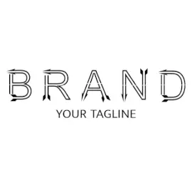 Online Editable Black Dual Arrow Text Unique Logo