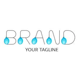 Online Editable Blue Sunny Balloon New Year Party Events Logo