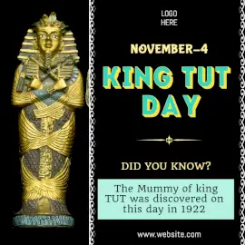 King Tut Day: #KingTutDay - November 4, 2022 | WoFox