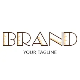 Online Editable Ruler Fancy Text Education & School Logo