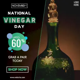 Online Editable National Vinegar Day Offer November 1 Instagram Post