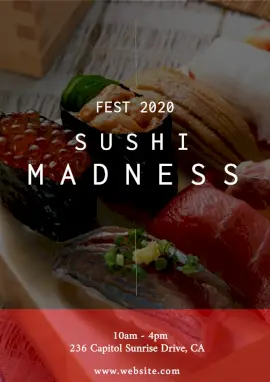 Online Editable Madness Fest 2020 Foodie Flyer Marketing Materials