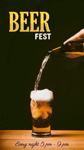 Online Editable Beer Fest with Beer Movement Cinemagraph