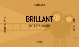 Online Editable Orange Film Advertising Business Card