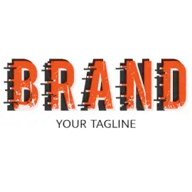 Online Editable Orange Rusted Text Gaming Logo