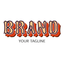 Online Editable Orange and BrownLayered Ancient Historical Logo