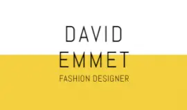 Online Editable Bright Yellow Fashion Costumes Advertising Business Card