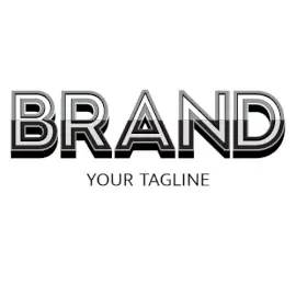 Online Editable Glossy Metalic Dual Text Sleek Gaming Logo