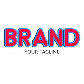 Online Editable Pink and Blue Encapsuled Text Gaming Logo