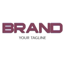 Online Editable Desaturated Magenta Square Text Gaming Logo