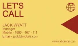Online Editable Soft Yellow Business Advertising Business Card