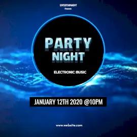 Online Editable Party Night Animated Design