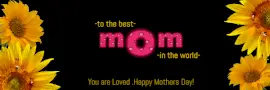Online Editable Black and Yellow Mother's Day Email Header