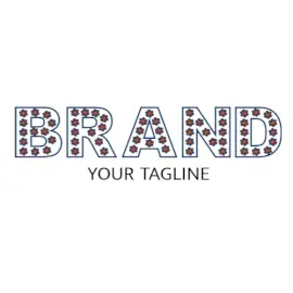 Online Editable Flower Within Outline Text Salon & Beauty Logo