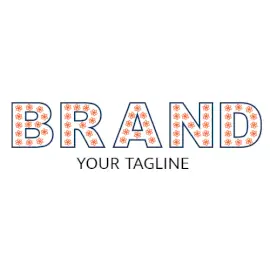 Online Editable Hydrangea Flower in Text Salon & Beauty Logo