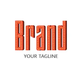Online Editable Orange and Yellow Tall Dotted Retro Text Bar & Nightclub Logo
