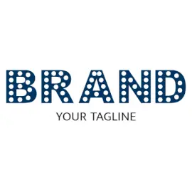 Online Editable Blue and White Dotted Bar & Nightclub Logo