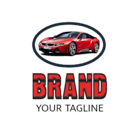 Online Editable Red Car Racing Gaming Logo