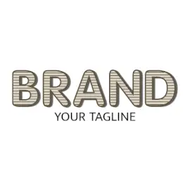 Online Editable Horizontal Stripped Unique Logo