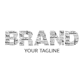 Online Editable Bold Word Cloud Creative Logo