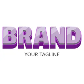 Online Editable Glossy Purple Encapsuled Gaming Logo