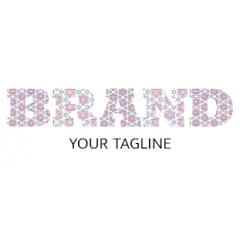 Online Editable Pink Floral Fancy Font Creative Logo