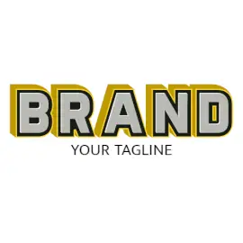 Online Editable Yellow and White Text Gaming Logo