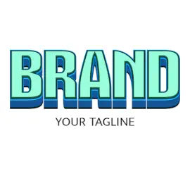 Online Editable Retro Like Cyan and Blue Encased Text Gaming Logo