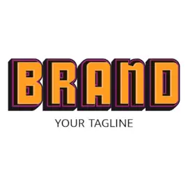 Online Editable Magenta and Orange Double Text Gaming Logo