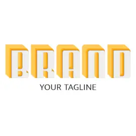 Online Editable Yellow and White Angular Text Gaming Logo