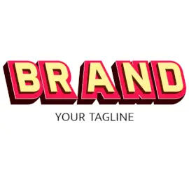 Online Editable Red and Yellow Slanting Dual Text Gaming Logo