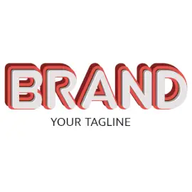 Online Editable White and Orange Dual Text Gaming Logo