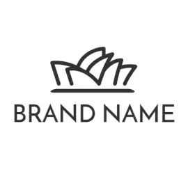 Online Editable Grey Opera House Architecture & Construction Logo