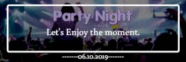 Online Editable Dark Party Night Email Header