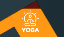 Online Editable Orange Yoga Advertising Business Card